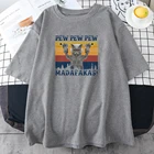 Женские футболки Pew с принтом двух пистолетов и кошек, Женская приталенная Домашняя футболка, Повседневная Удобная одежда, модная женская футболка S-Xxxl