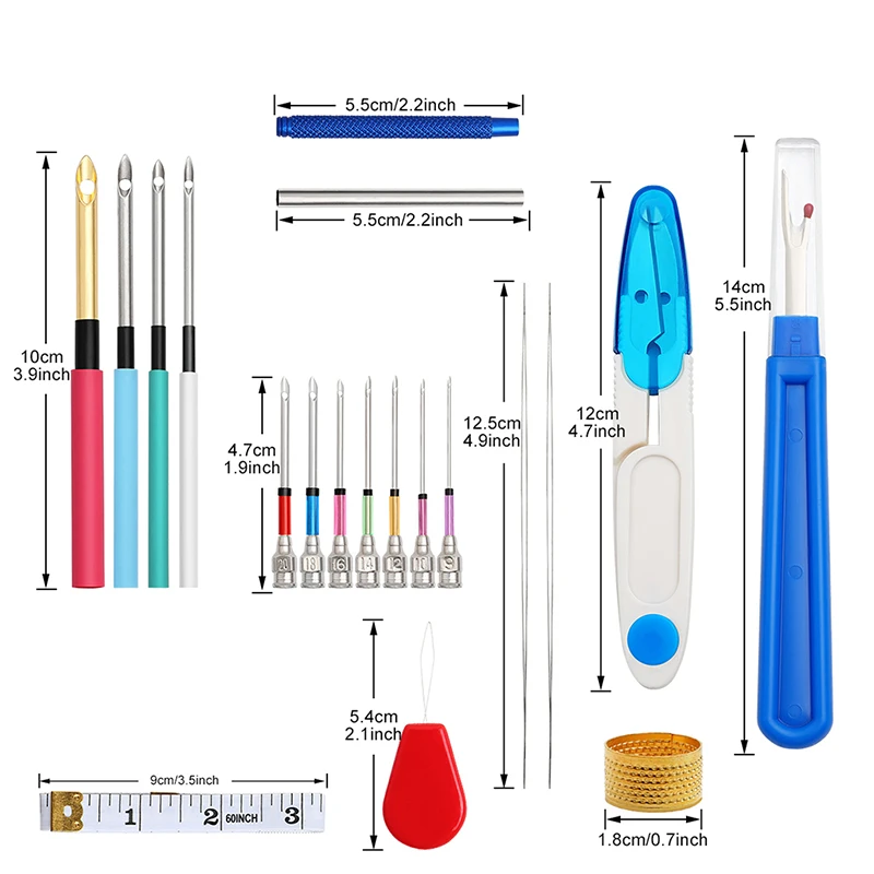 1 Set Embroidery Starter Kit Cross Stitching Sewing Tools Includes Punch Needle DIY Sweing Supplies | Дом и сад