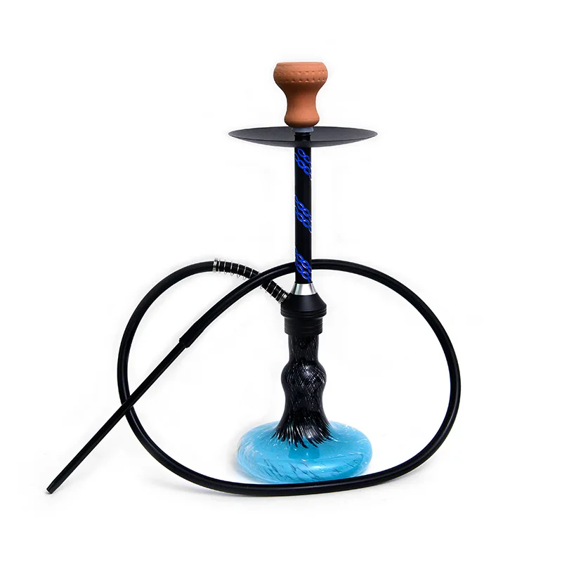 

Height:57CM Glass Base Shisha Hookah Set Complete with Ceramic Bowl Alloy Stem Silicone Hose Narguile for Bar,KTV,Party