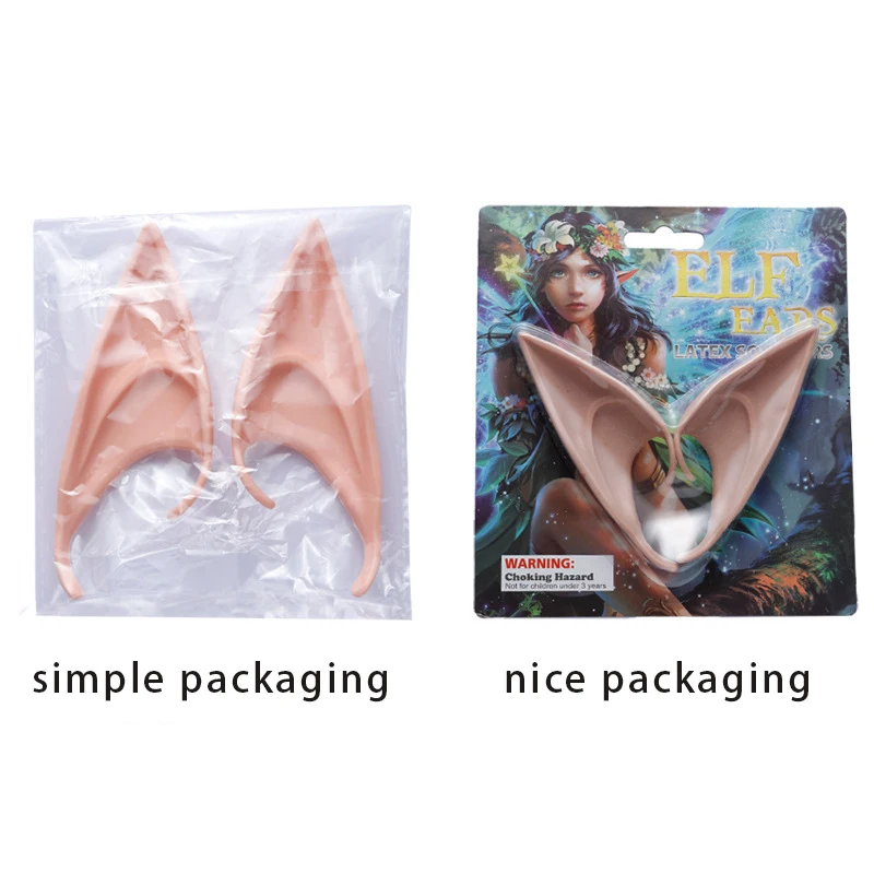 Elf Ears Halloween Decoration Anime Fairy Cosplay Accessories False Angel Elven Ears Props Costumes Vampire Hook Christmas Decor images - 6