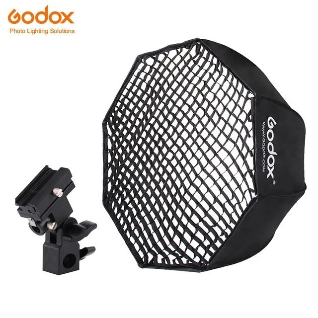Godox 80 см восьмиугольник соты сетчатый Зонт софтбокс светильник стенд зонтик кронштейн комплект для строб студия Вспышка Скорость светильник - Цвет: Золотой