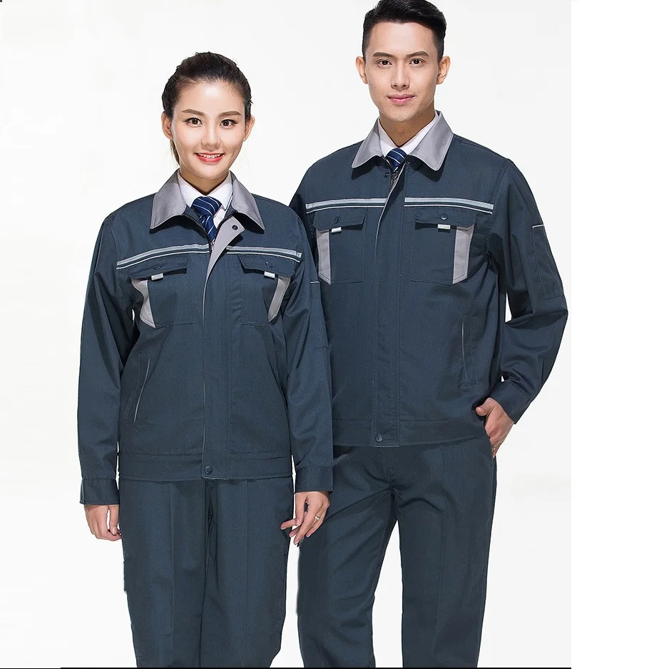 Осенне зимняя рабочая одежда для мужчин и женщин Рабочая Униформа с длинным