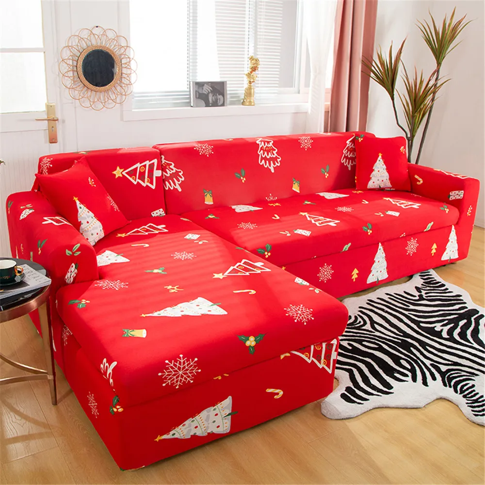 

Red Christmas Sofa Covers Sofa Slipcover for Living Room 1/2/3/4-Seater Sofa Slipcover Funda Sofa Chair Couch Cover Slip Covers