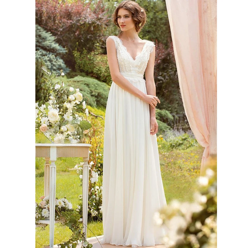 Свадебные платья из шифона трапециевидной формы на заказ новинка весны 2019