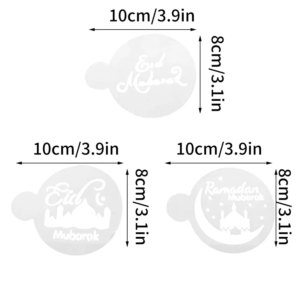 

Biscuit Mold Eid Mubarak Cookie Mold Eid Mubarak Ramadan Coffee Printing Template 3D Moon Cake Baking Tools for DIY Chocolate
