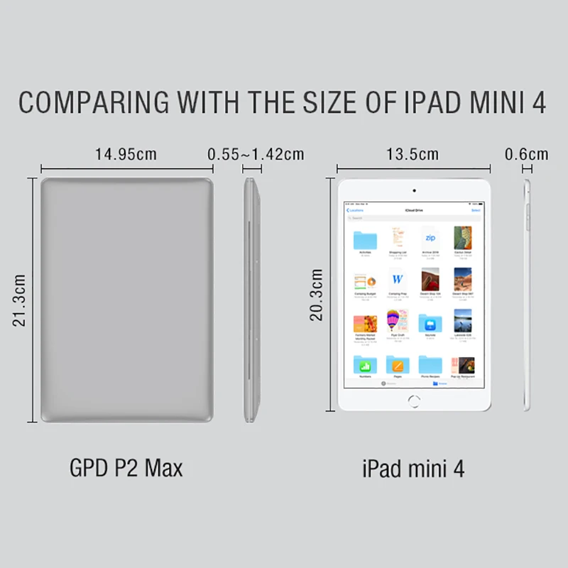 GPD P2 Max Мини ноутбук пресс-экран 3965Y Windows 10 8 Гб ram 256 ГБ SSD карманный ноутбук с европейской вилкой
