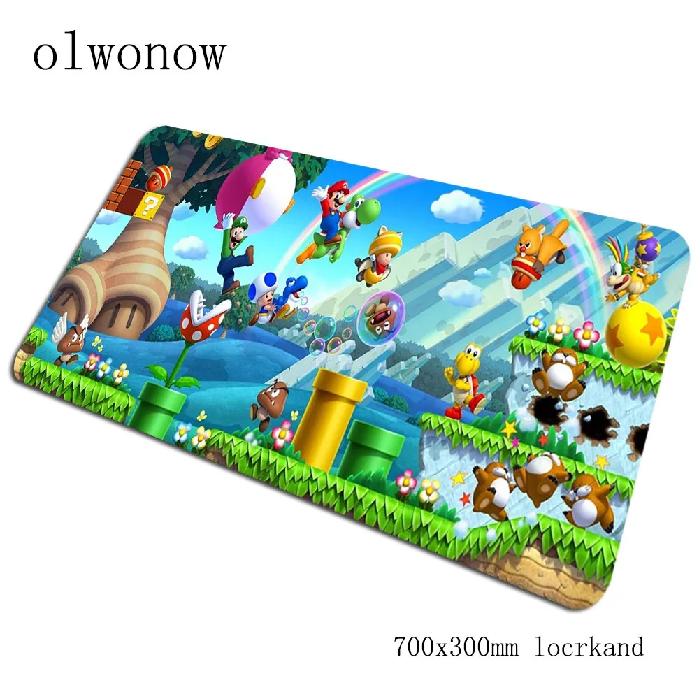 Size 700x300x2mm Mario Коврик для мыши locrkand коврик для мыши notbook компьютерный коврик для мыши 70x30 см игровой коврик для мыши геймер к клавиатуре коврики для мыши для ноутбука - Цвет: Size 700x300x2mm