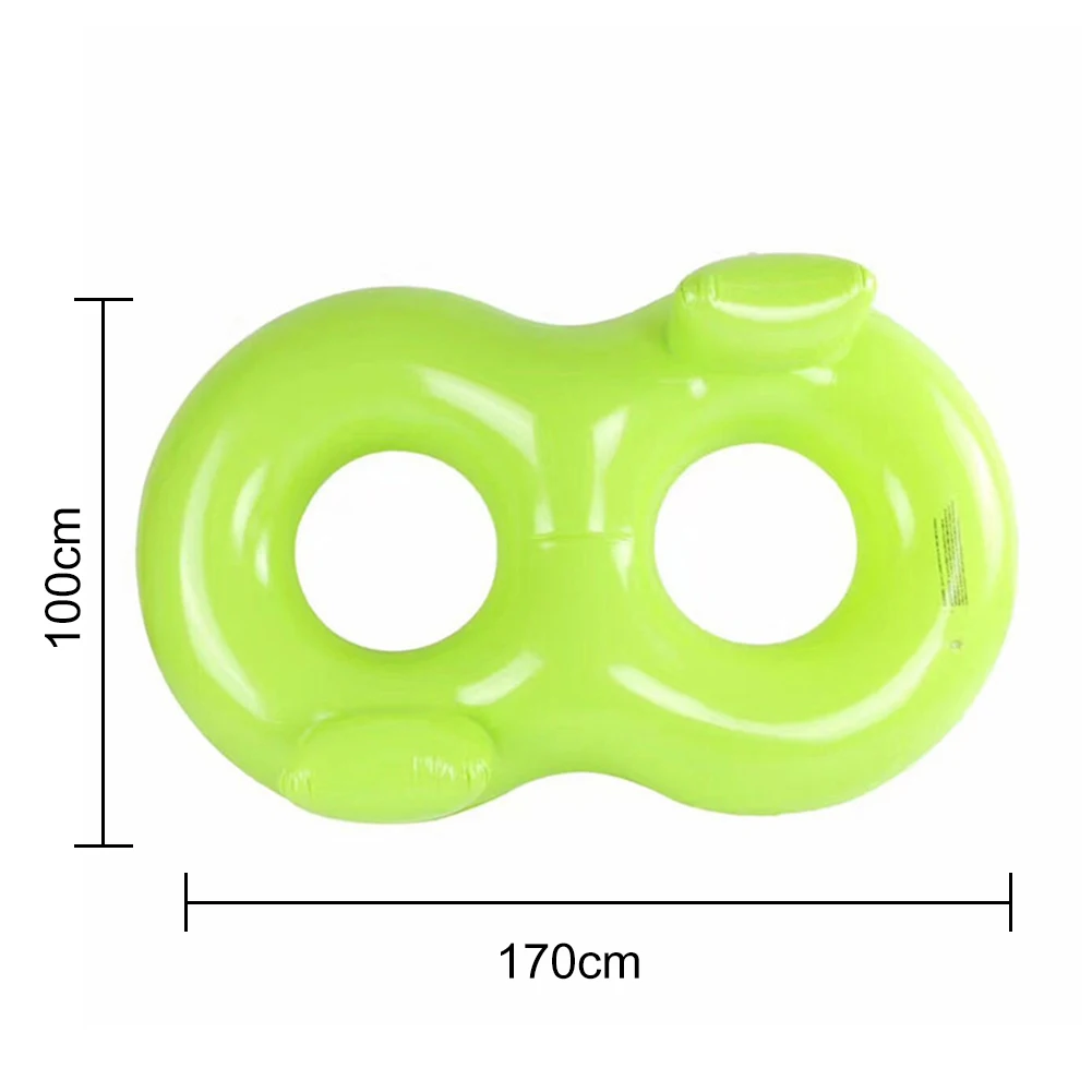 

Kids Adults Inflatable 2 People Lover Couples Swimming Ring Thicken Floating Swimming Circle Water Park Floating Bed Mat Toys