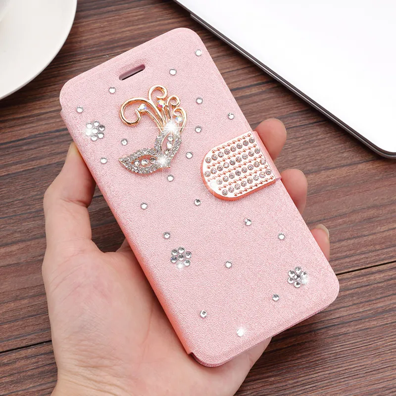 LLZ.COQUE Folio кожаный чехол с блестящей маской для Iphone Xr Алмазный Магнитный