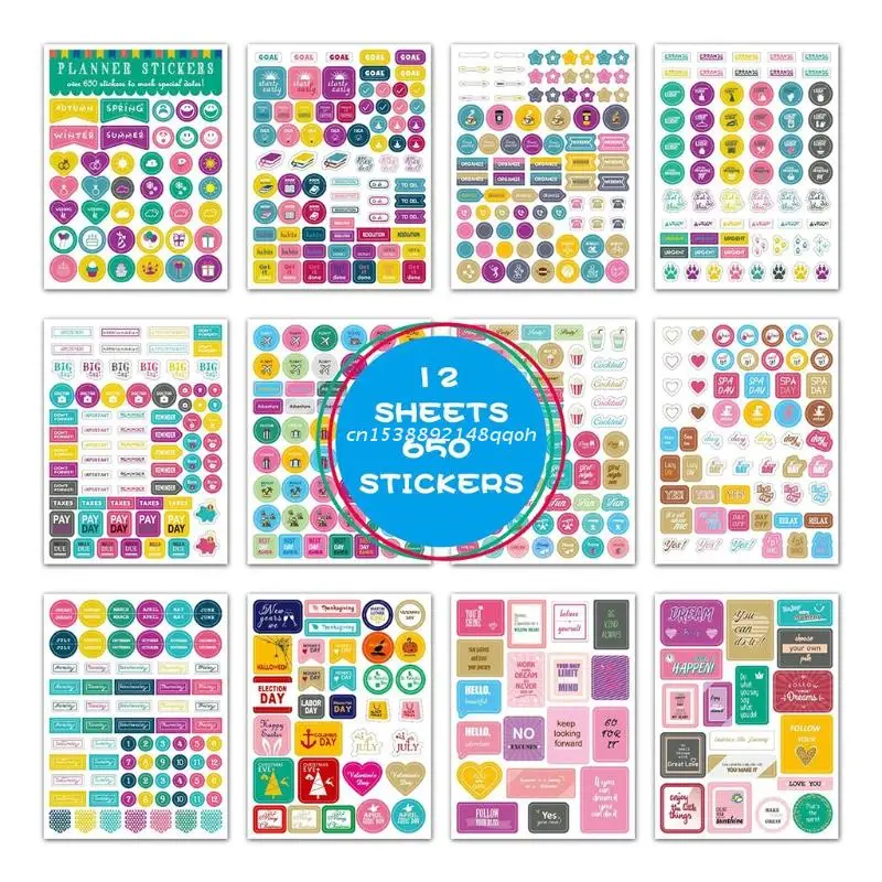 

Planner Stickers Scrapbooking Journal Supplies Diary Stickers for Notebooks Diary Decorating Office Stickers Dropship