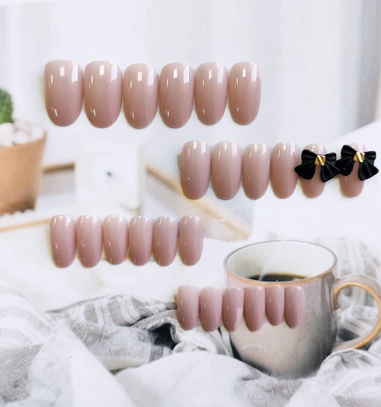 24 шт. накладные ногти с розовыми бабочками | Красота и здоровье