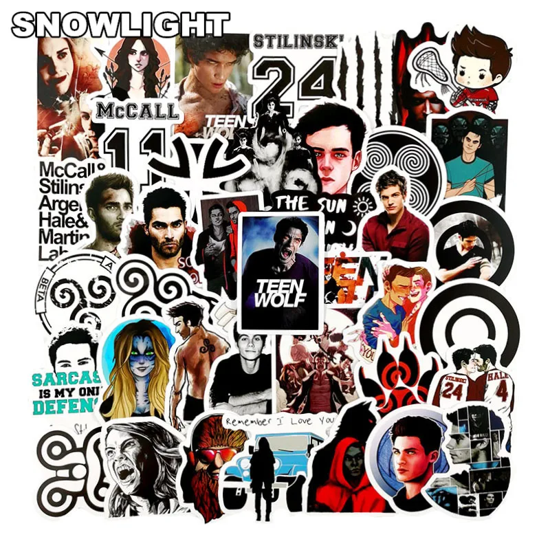10/50pcs/set Hit American Supernatural Tv Show Teen Wolf Stickers For Laptop Luggage Motorcycle Skateboard Guitar Fridge