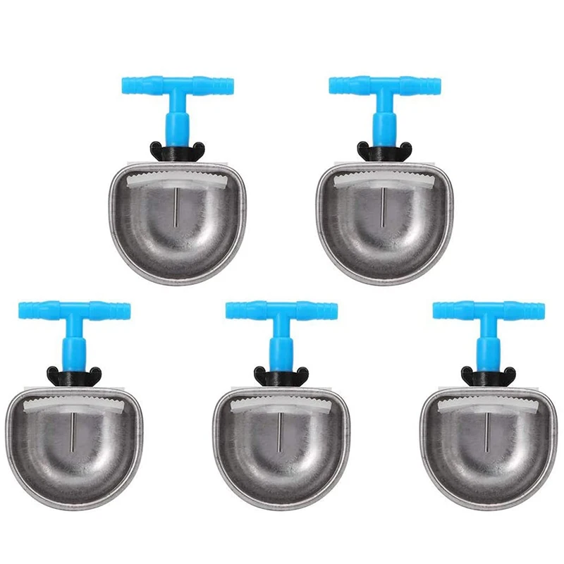 

5Pcs Stainless Steel Automatic Rabbit Drinker Nipple Drinker Farm Livestock Drinking Water Accessories