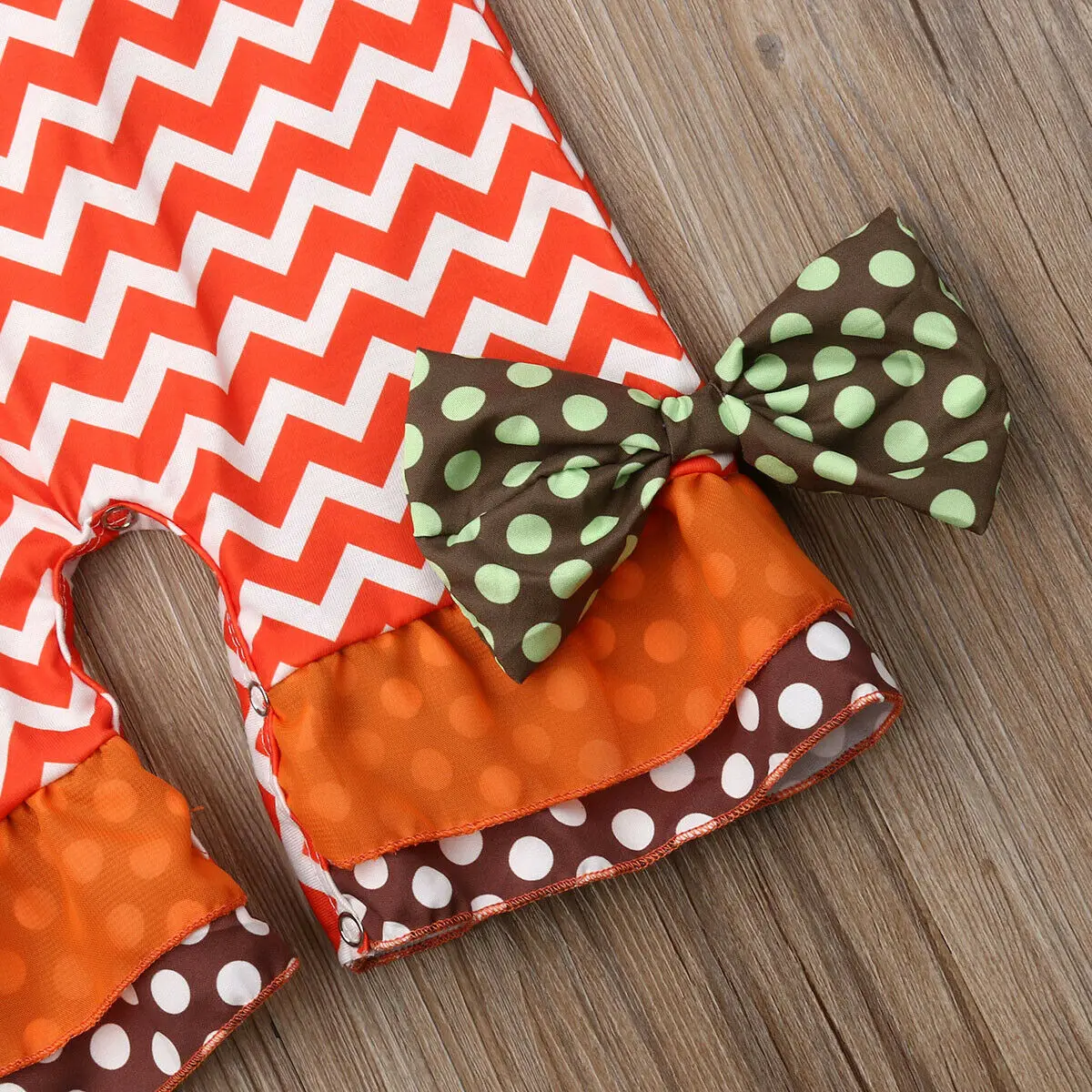 Детский весенне-осенний комбинезон с волнистыми складками и принтом в виде