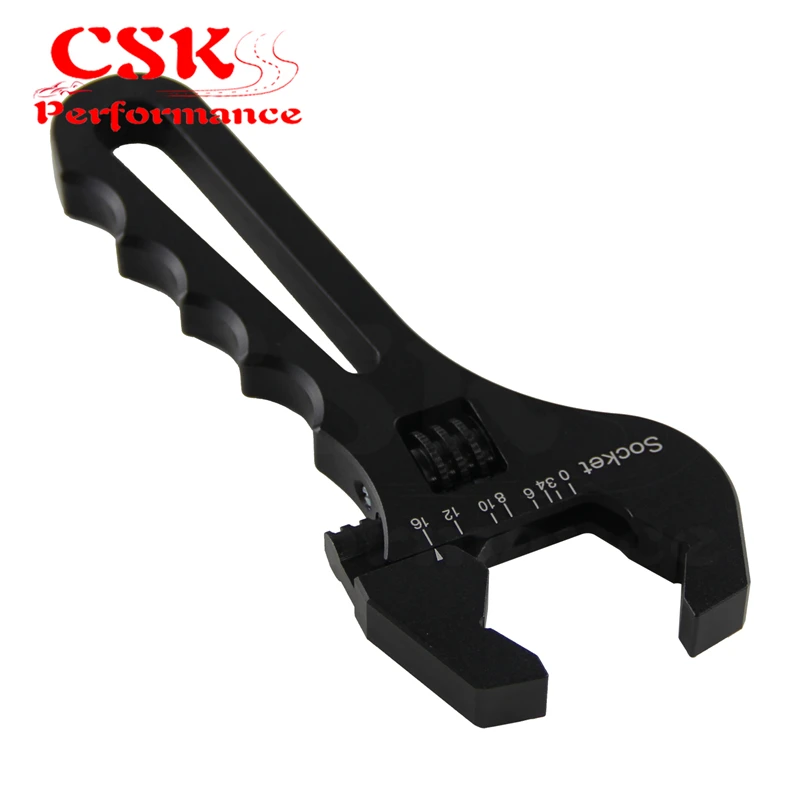 

AN3-AN16 Adjustable Aluminum Wrench Fitting Tool Spanner AN 3 - 16 Black