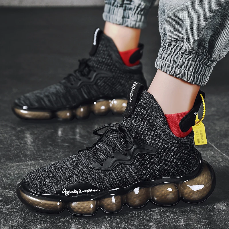 

High Men's Sneakers Sports Shoes 350 For Men Men's Casual Men Shoe Male Chunky Sneakers Running Luxury Air Shoes Summer Black