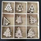 Рождественские деревянные подвески, Подвесные Украшения для рождественской елки, деревянные поделки сделай сам для дома, Рождественская вечеринка, новогодние украшения