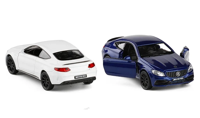 Точная имитация эксклюзивный Diecasts& Toy Vehicles: RMZ city автомобильный Стайлинг C63 S AMG Coupe 1:36 литая под давлением модель оттяните назад Автомобили