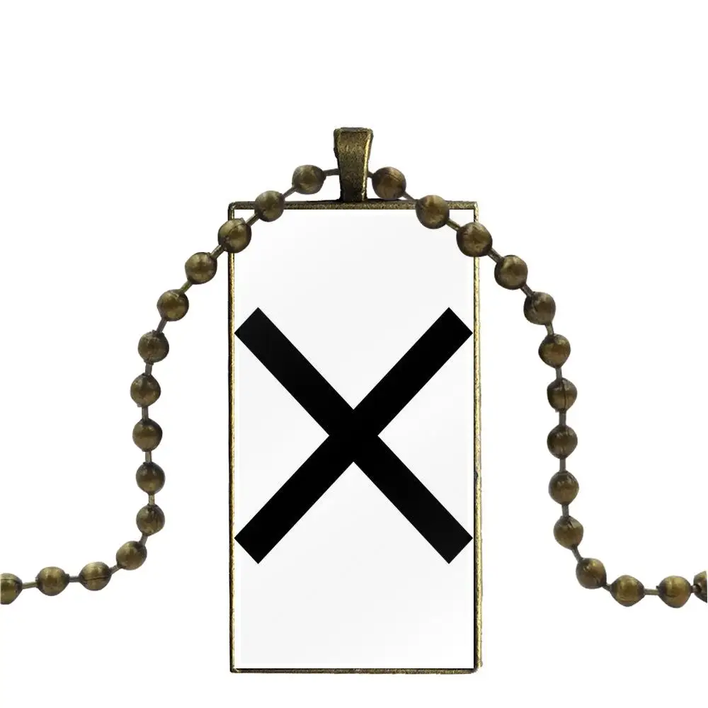 The Xx Glass Cabochon Pendant Necklace Rectangle Fashion For Women Party | Украшения и аксессуары