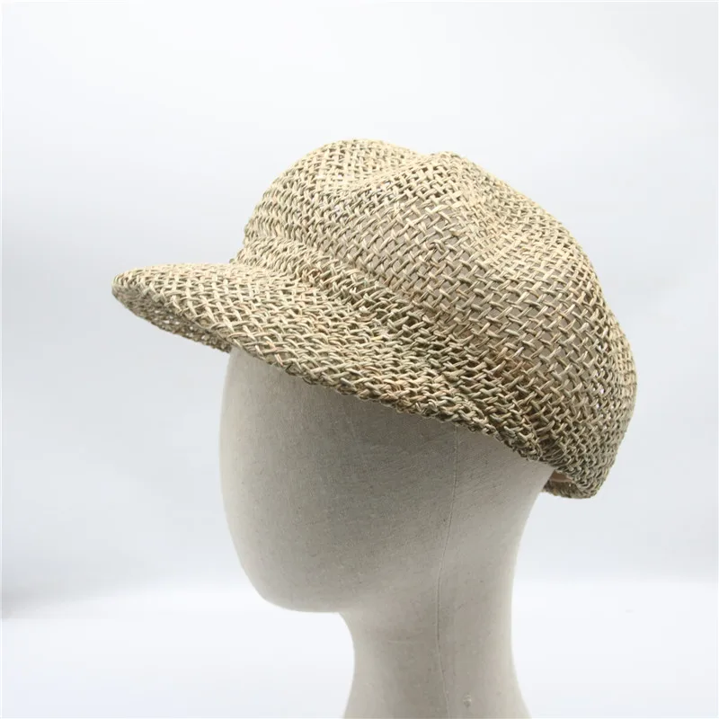 straw hats spring summer solid handmade hollow men women hats outdoor casual luxury sun protective summer beach berets women hat