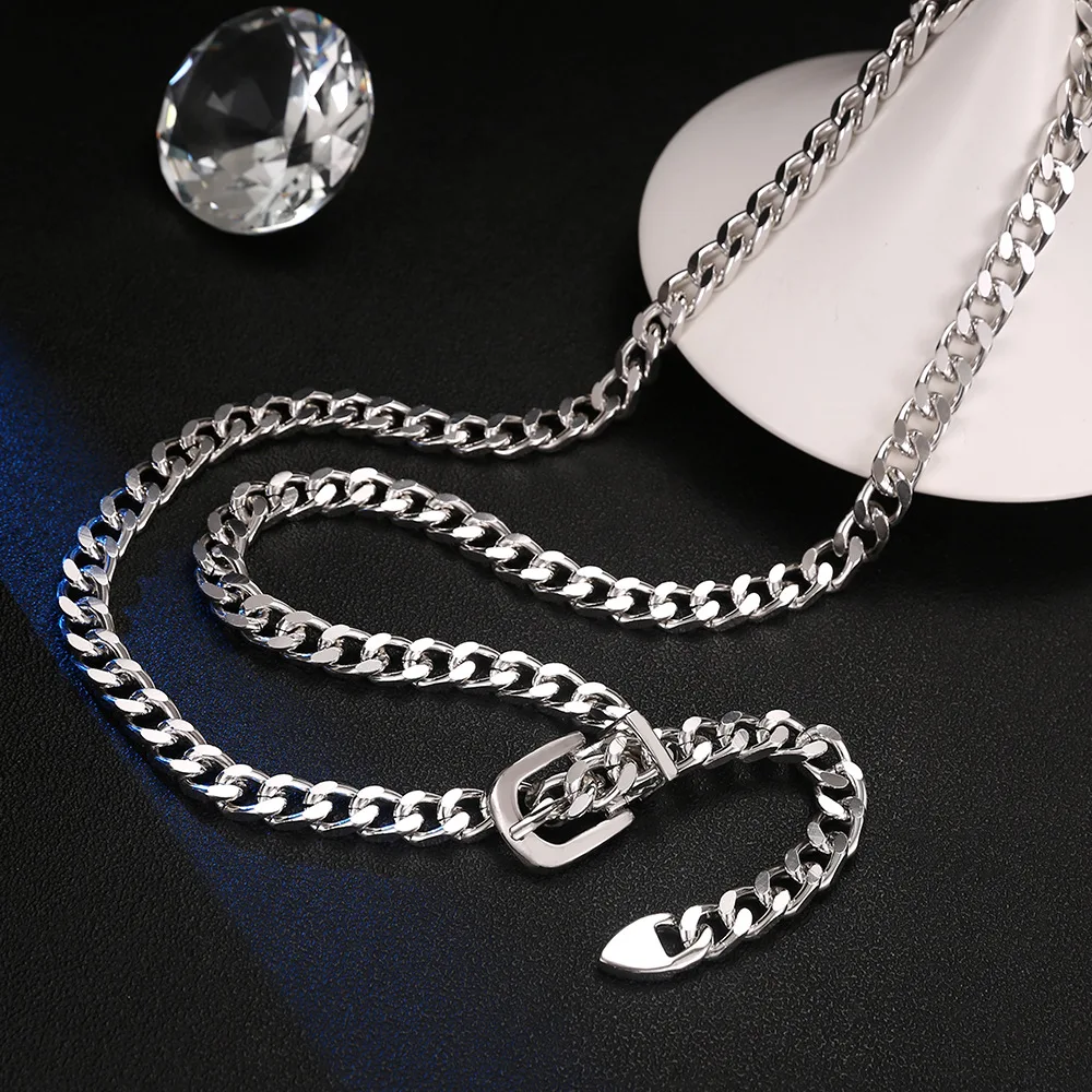 Fashion Fine Design Chain Metal Belt Waist Adjust Freely Simple Ornaments Dress Accessories Waist Chain
