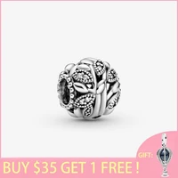 2021 new arrival s925 sterling silver beads openwork family tree charms fit original pandora bracelets women diy jewelry