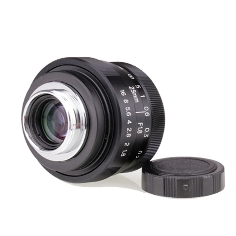 FUJIAN 25 мм f1.8 C mount CCTV Lens II объектив камеры для N1 Fujifilm FX NEX Micro 4/3 EOS M Черный Бесплатная