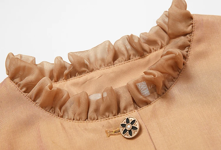 Женский элегантный комплект из двух предметов блузка с воротником стойкой и