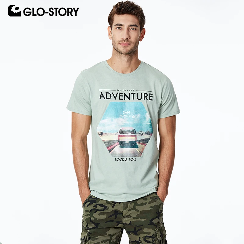 Мужская футболка с коротким рукавом и круглым вырезом принтом | одежда