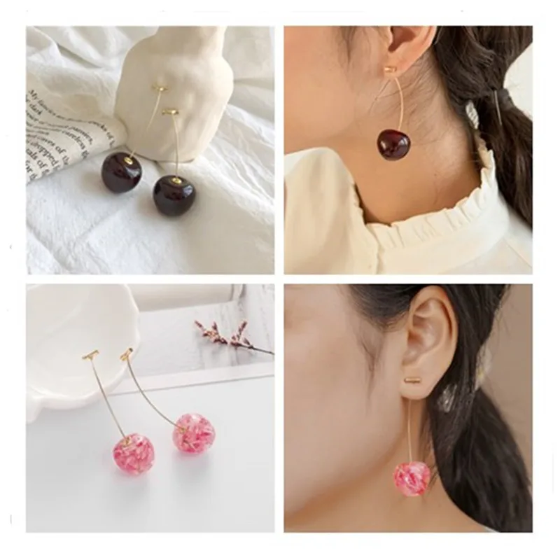 Новые европейские и американские фруктовые модные длинные серьги для ногтей