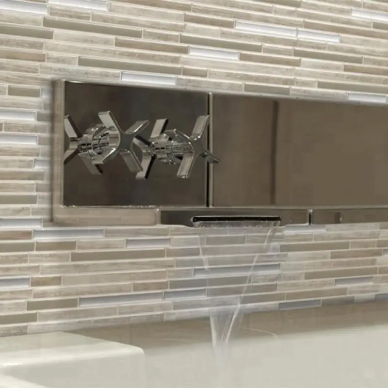 

Harmless Art 3D Stick-on Wall Sticker Kitchen Sink Backsplash Tile, 27*25.4 Cm