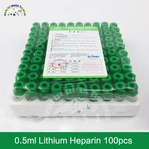 Heparina litio heparina sódica anticoagulante tubo EDTA viales de plástico desechables para animales niños Suministros veterinarios K2 K3