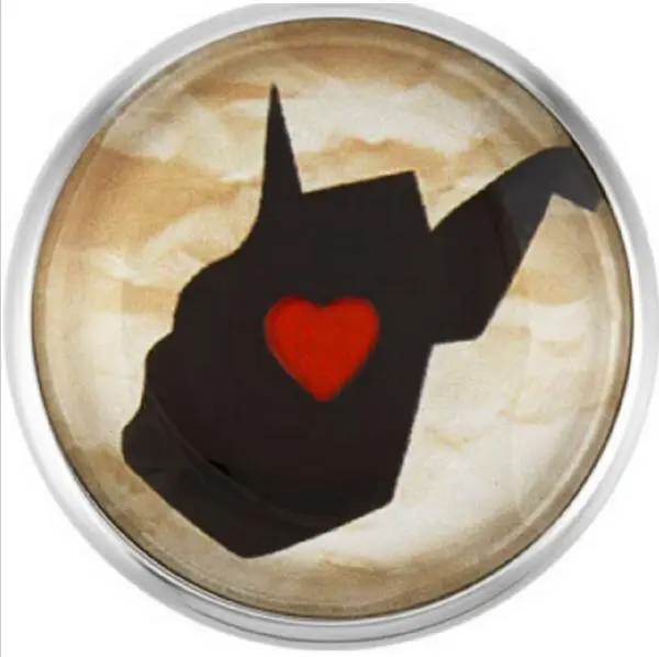 20 шт./лот Западная Вирджиния штат стеклянные кнопки Имбирная Форма Подвески