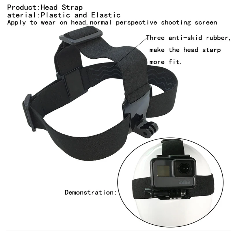 

Head Strap Mount For SJCAM EKEN GoPro Hero 9 8 7 5 Yi 4K Sony Action Cam Accessories Harness Belt For Iphone Mobile Phone Holder