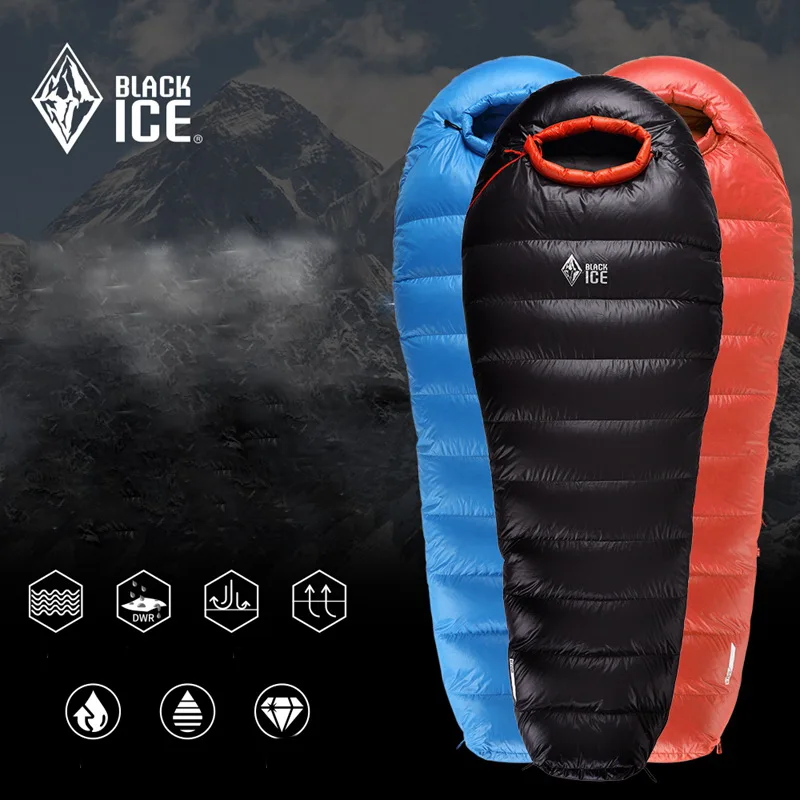 Спальный мешок BLACKICE B700 B1000 B1500 для мам комбинированный спальный на 90% утином пуху