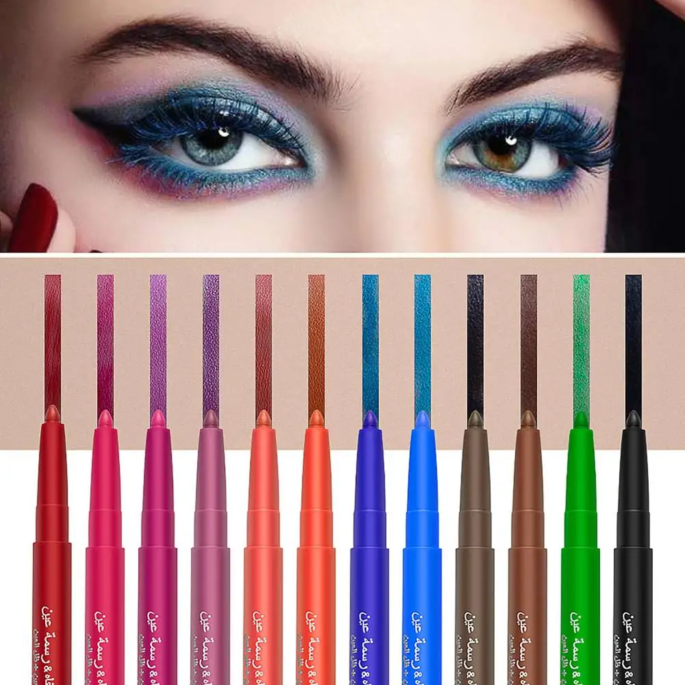 

GLAZZI 12 Colors Eye Liners Set Retractable Eye Makeup Pencils Professional Waterproof