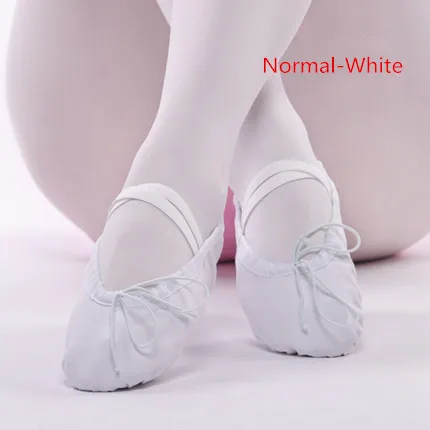 White Normal style Розовые, синие, розовые, красные, черные, белые, зеленые балетки для девушек, женские балетки для йоги, Zapatos De Punta De Ballet Zapatillas De Ballet - Цвет: White Normal style