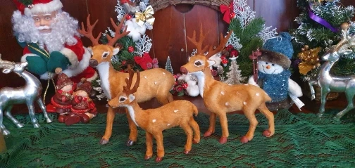 Имитация на Рождество оленей с принтом рождественского оленя и надписью