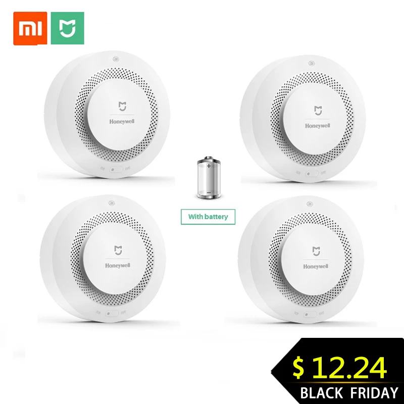 Xiaomi Mijia Honeywell пожарная сигнализация датчик дыма детектор газа работает с многофункциональным шлюзом 2 умный дом Безопасность приложение управление