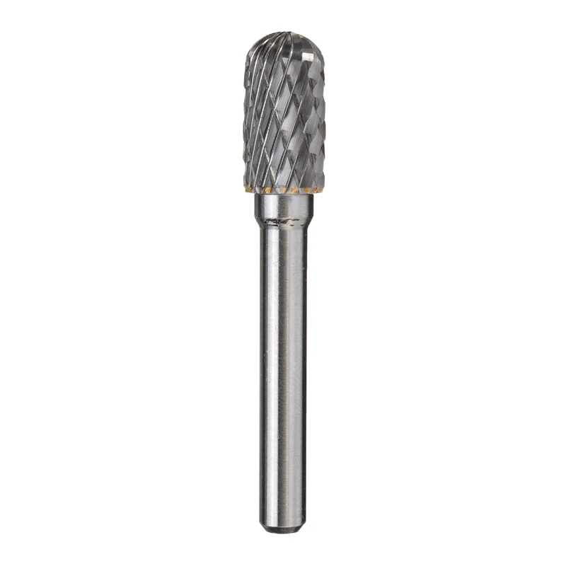 1Pcs 1/4" 6mm Shank Cylindrical Cut Tungsten Carbide Rotary Burrs Cutting Die Grinder Bit Rotary Tools Metal Grinder Accessories images - 6