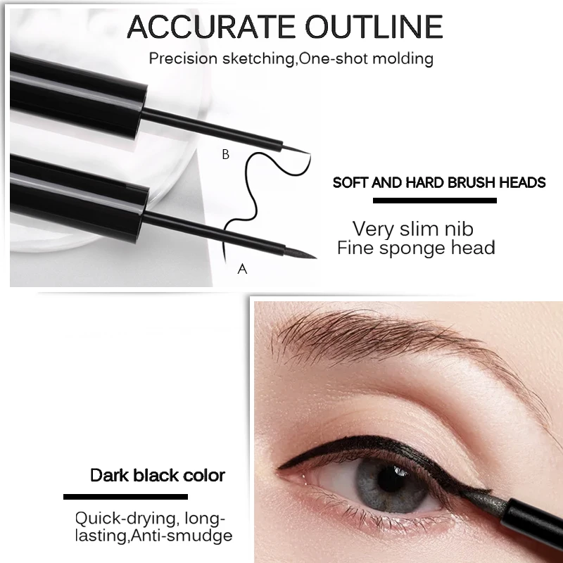 MIXDAIR 6006 профессиональная водостойкая жидкая подводка для глаз beauty Cat style черная