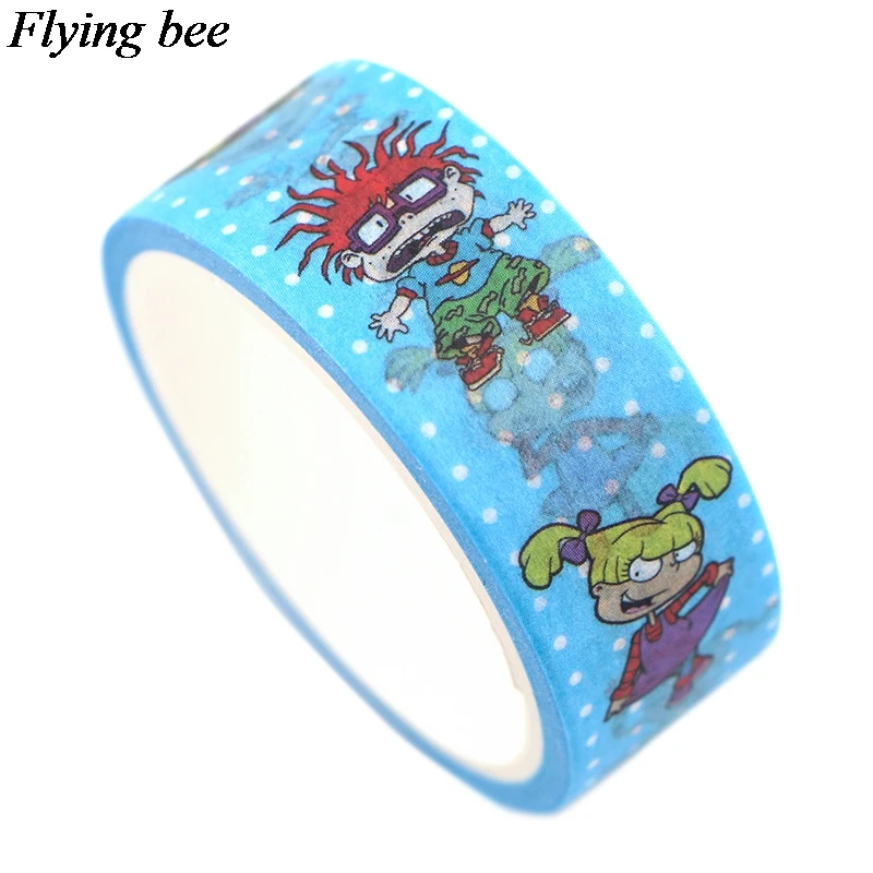 Забавная мультяшная аниме Васи лента Flyingbee 15 мм x 5 м бумажная декоративная