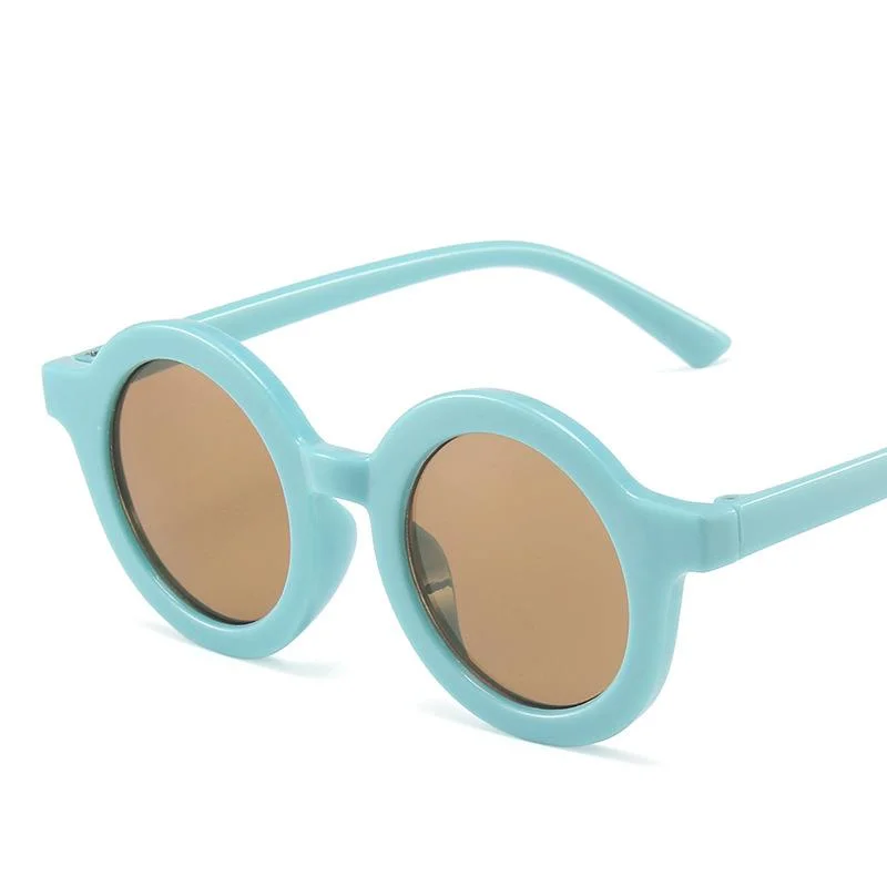 Gafas de sol peque&ntilde;as de montura redonda para ni&ntilde;os, lentes de sol Retro de Color, protecci&oacute;n UV, gafas de sol port&aacute;tiles para exteriores para ni&ntilde;os de moda-3