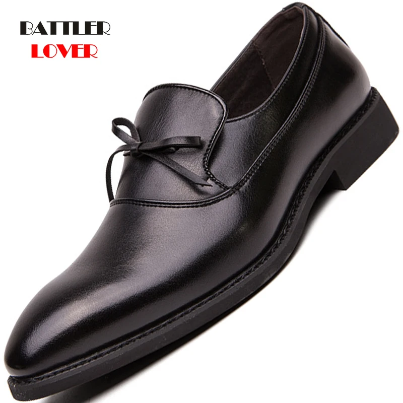 

Burgundy Oxfords For Men 2021 Casual Wedding Shoes Male Classic Pointed Toe Shoes Slip On Loafers Hombre Bowknot Big Size 38-48