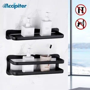 Алюминиевая Полка для ванной комнаты, полка для ванной комнаты, настенное крепление, полка для ванной, кухонная полка для хранения, легко устанавливается