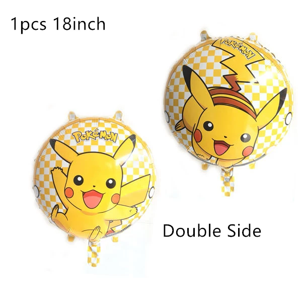 1pc 18inch Новые воздушные шары Пикачу pokemon go, праздничные вечерние шары с днем рождения, праздничные украшения для детей, подарок для мальчиков, Мультяшные игрушки - Цвет: 1pc 18inch