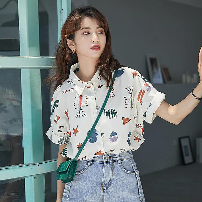 

BETHQUENOY Oversized Vintage Shirts Women 2021 Plus Size Blouses Chiffon Summer Ladies Tops Chemisier Femme Blusas Camisas Mujer