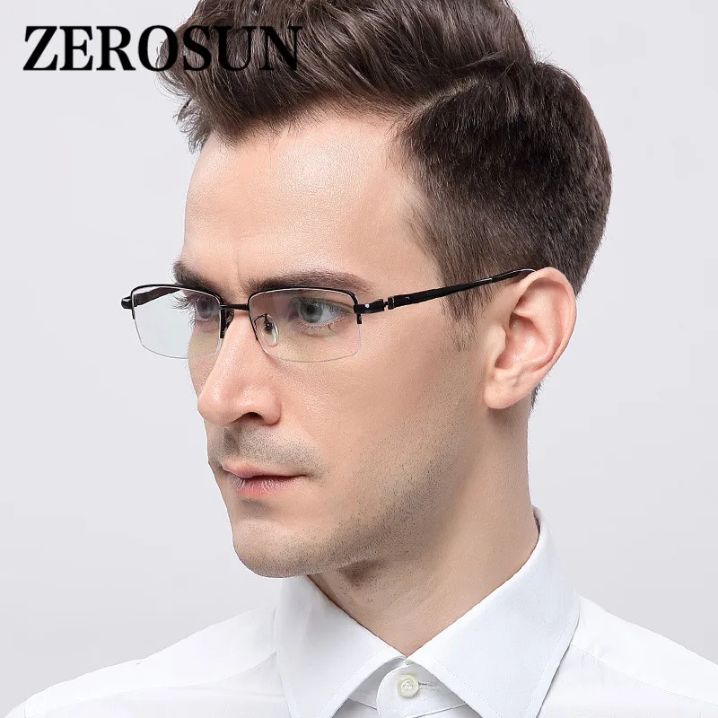 Zerosun большие титановые оправы для очков мужские 150 мм 155 Широкие Брендовые очки