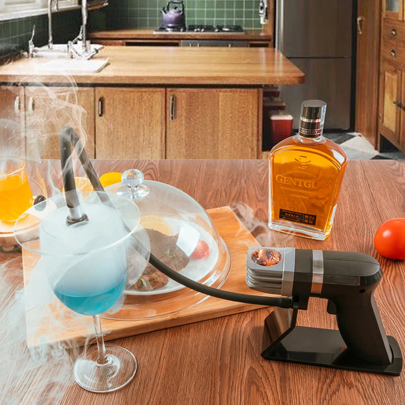 

YUMYTH Smoking Gun Portable Hand-held Smoking Cooking Tool For Food Drink Cocktail Smoker Woodchips Smoke Infuser Machine T286