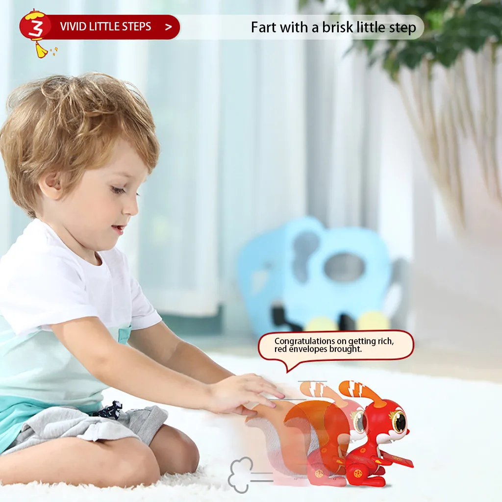 

Electric squirrel toy Adorable Toy Mimicry Pet Speak Talking E-at food Hamster Mouse Mice Kid Toys FH5